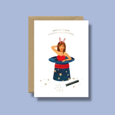 Geburtstagskarte Magical Birthday von All The Ways To Say. Hergestellt in Frankreich. Aquarellzeichnung auf Papier. Blanko Inhalt und mit Couvert geliefert.