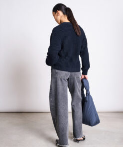 Rückansicht LENA Cardigan Nightfall, Oversized Fit aus Bio-Baumwolle