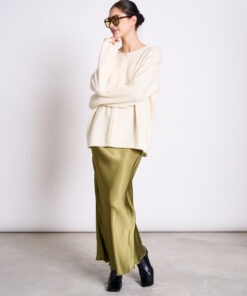 Jan’n’June TINCO Cardigan in Offwhite, Oversized Fit aus GOTS-zertifizierter Wolle.