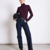 Jan’n’June VILCA Jeans in Dark Blue, High Waist Straight Fit aus Bio-Baumwolle, Vorderansicht