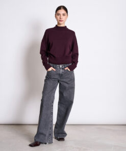 Jan’n’June YIN Pullover in Cherry Lacquer, Vorderansicht, 100 % Bio-Baumwolle, GOTS-zertifiziert